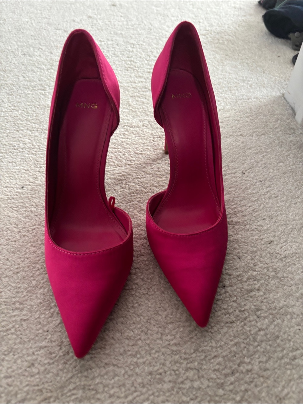 Mango Fuchsia Pointed-Toe Stiletto Pumps